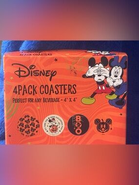 Disney Halloween Coaster Set - Orange & Black